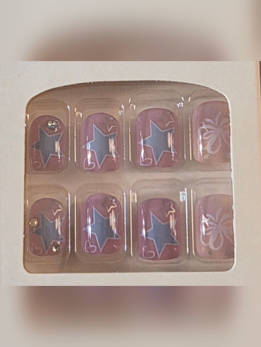 Purple Star Press-On Nails